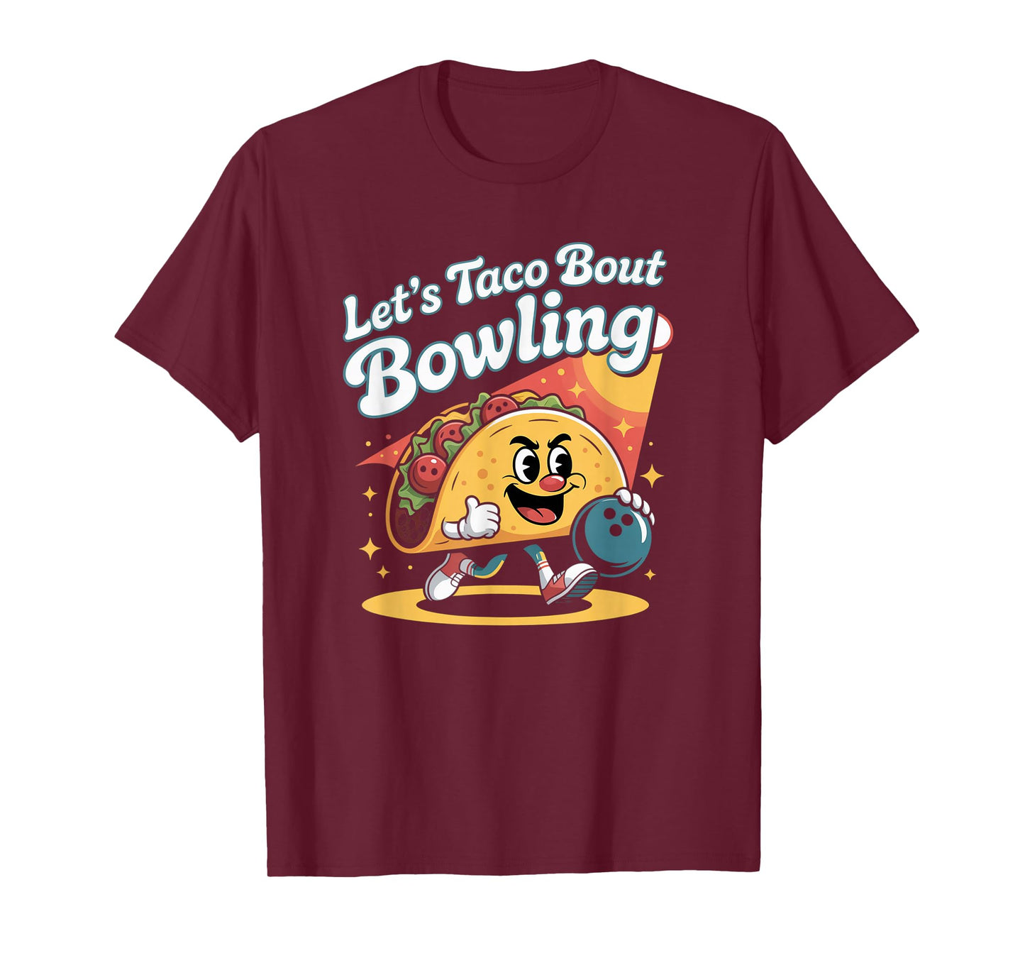 Taco Bowling League Humor Ten Pin Fun Design T-Shirt