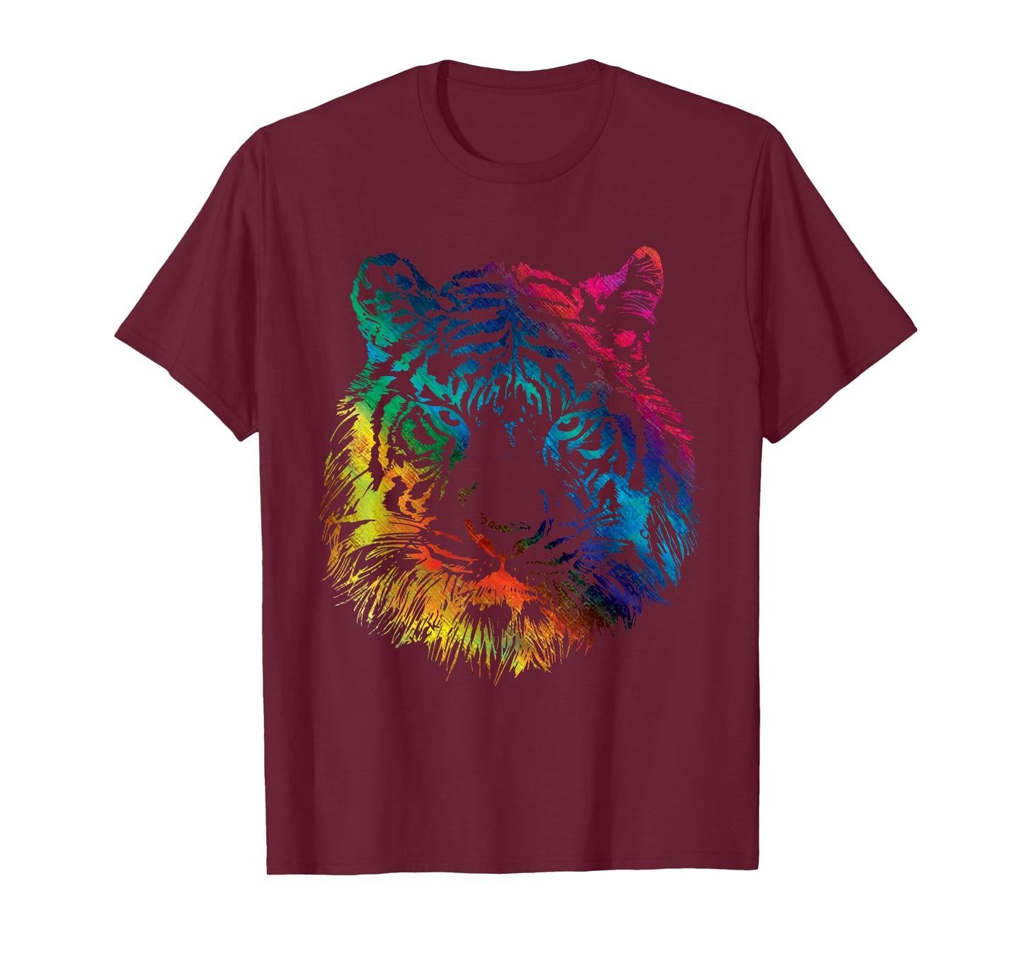 Rainbow Tiger Graphic Animal Lover T-Shirt