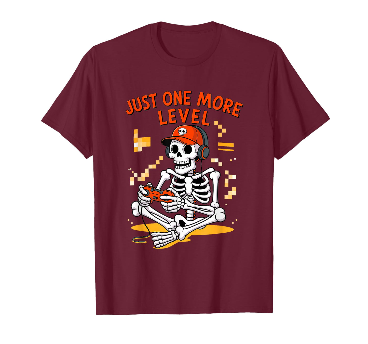 Funny Video Game Halloween Skeleton Gamer Costume Men Boys T-Shirt