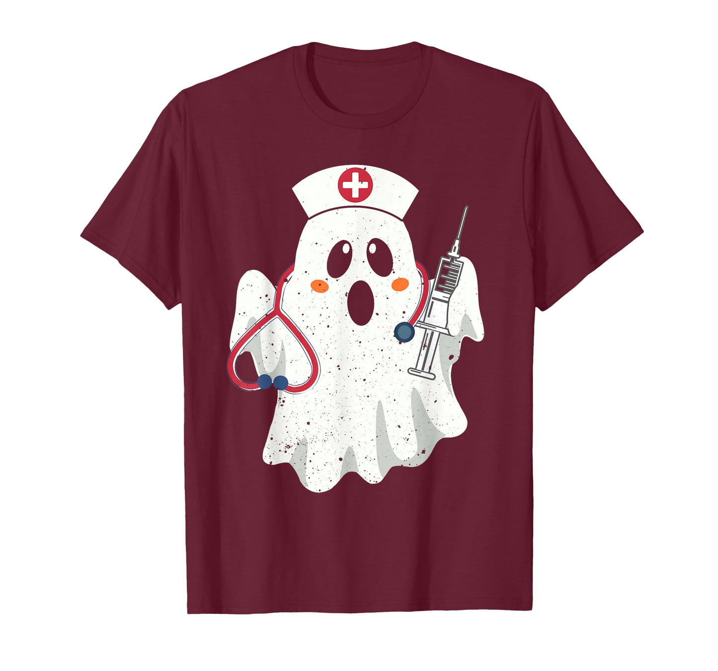 Nurse Boo Ghost Halloween Costume Funny Nursing Girls Women T-Shirt