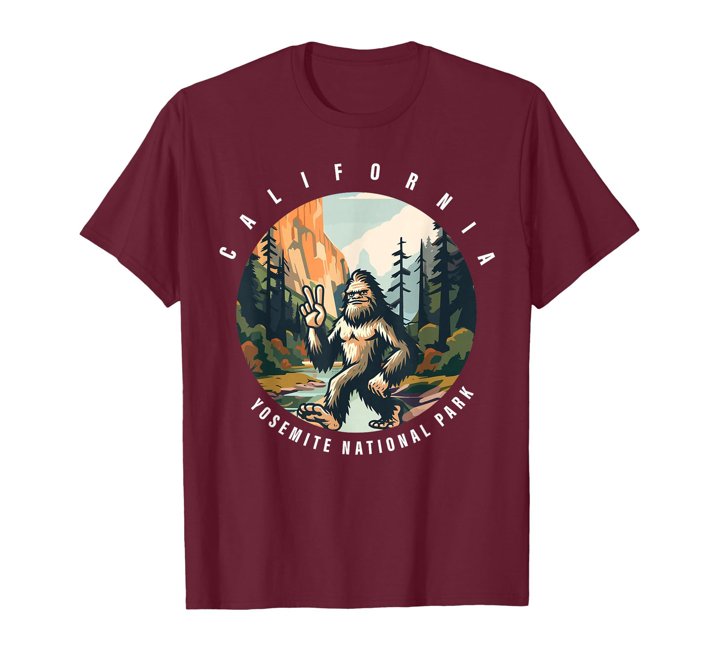 Bigfoot Sasquatch Yosemite National Park T-Shirt