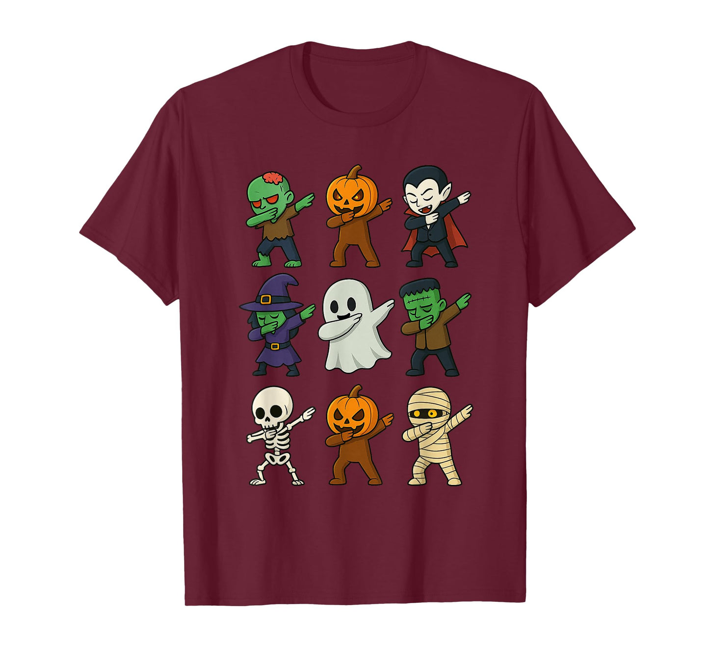 Dabbing Halloween Boys Skeleton Zombie Scary Pumpkin Mummy T-Shirt