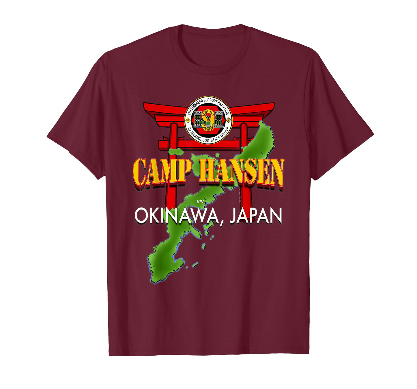9th Engineer Support Battalion Camp Hansen Okinawa Japan T-Shirt