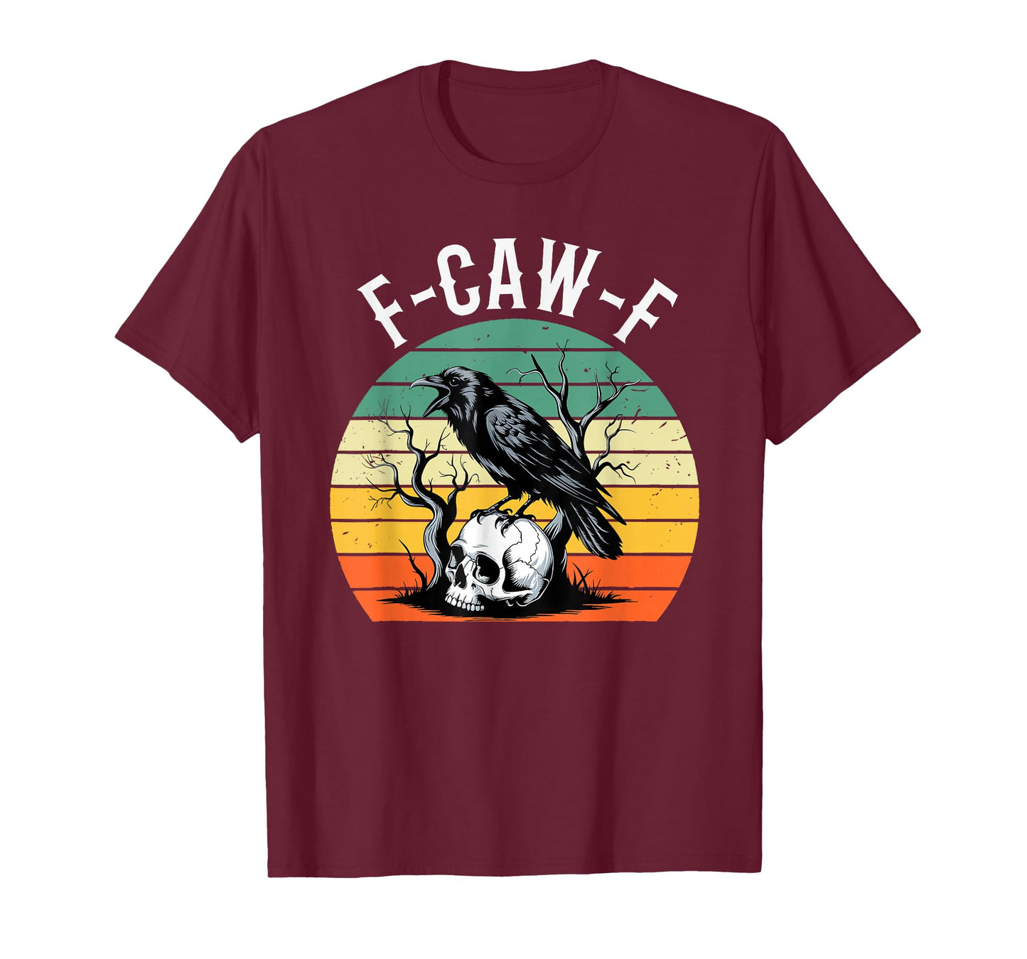 Black Crow, F-Caw-F Funny Black Bird Women Men Vintage T-Shirt