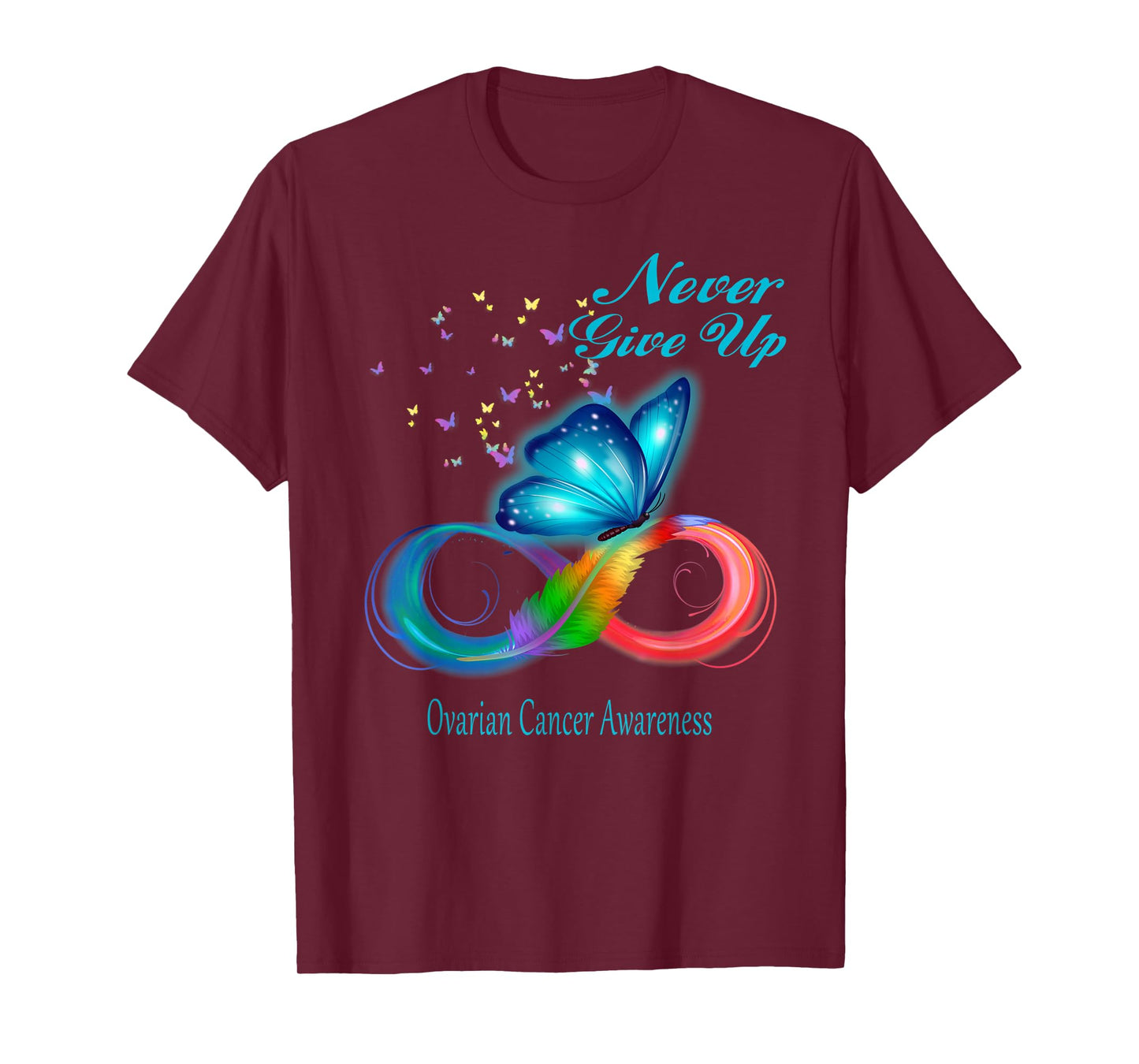 Butterfly Ovarian Cancer Awareness T-Shirt