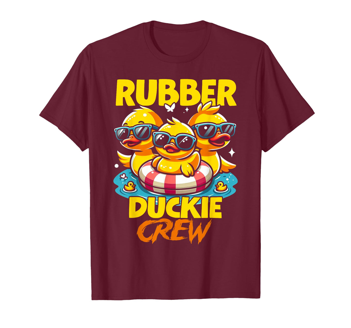 Funny Rubber Duck Yellow Duckie Crew Bath Ducks Duckling T-Shirt