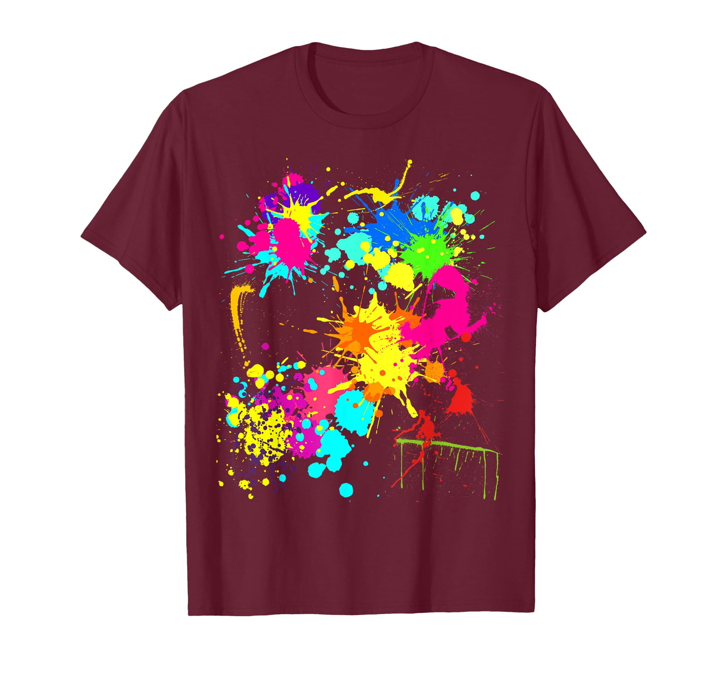 Color Splatter Colorful Paint Party Funny Team T-Shirt