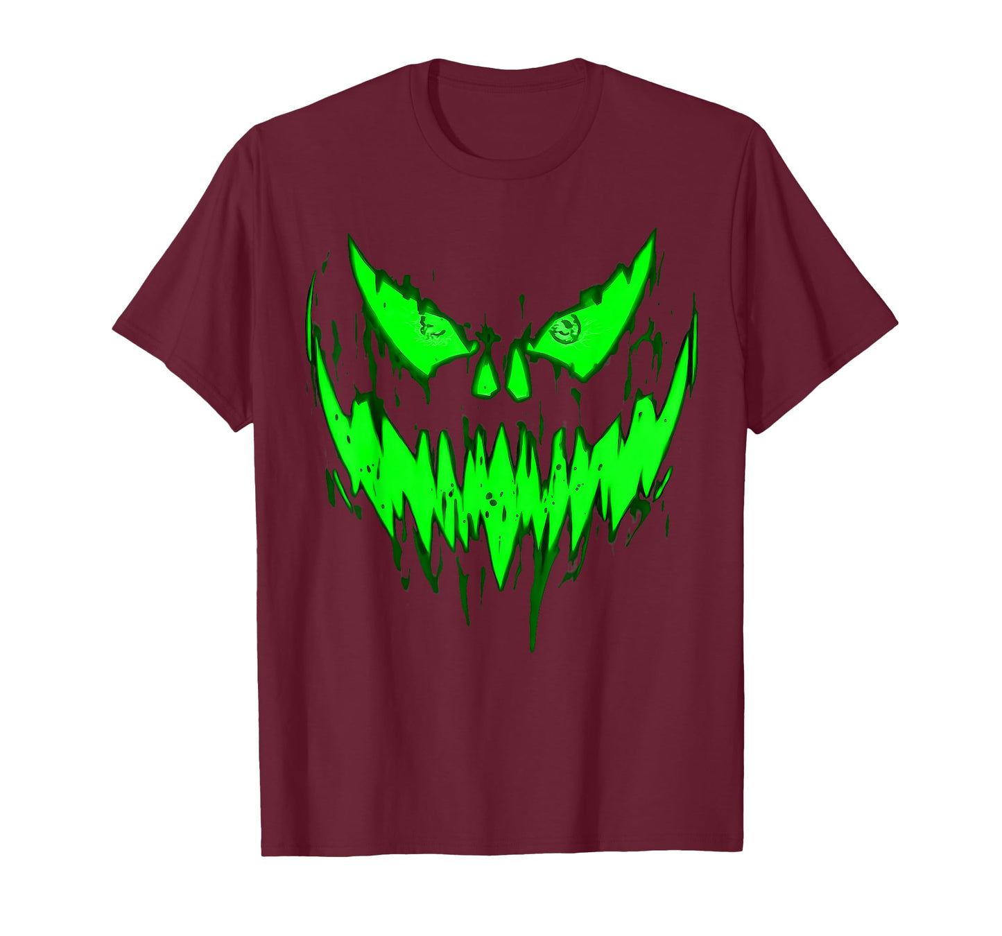 Halloween Scary Evil Pumpkin Face Jack O Lantern Design T-Shirt