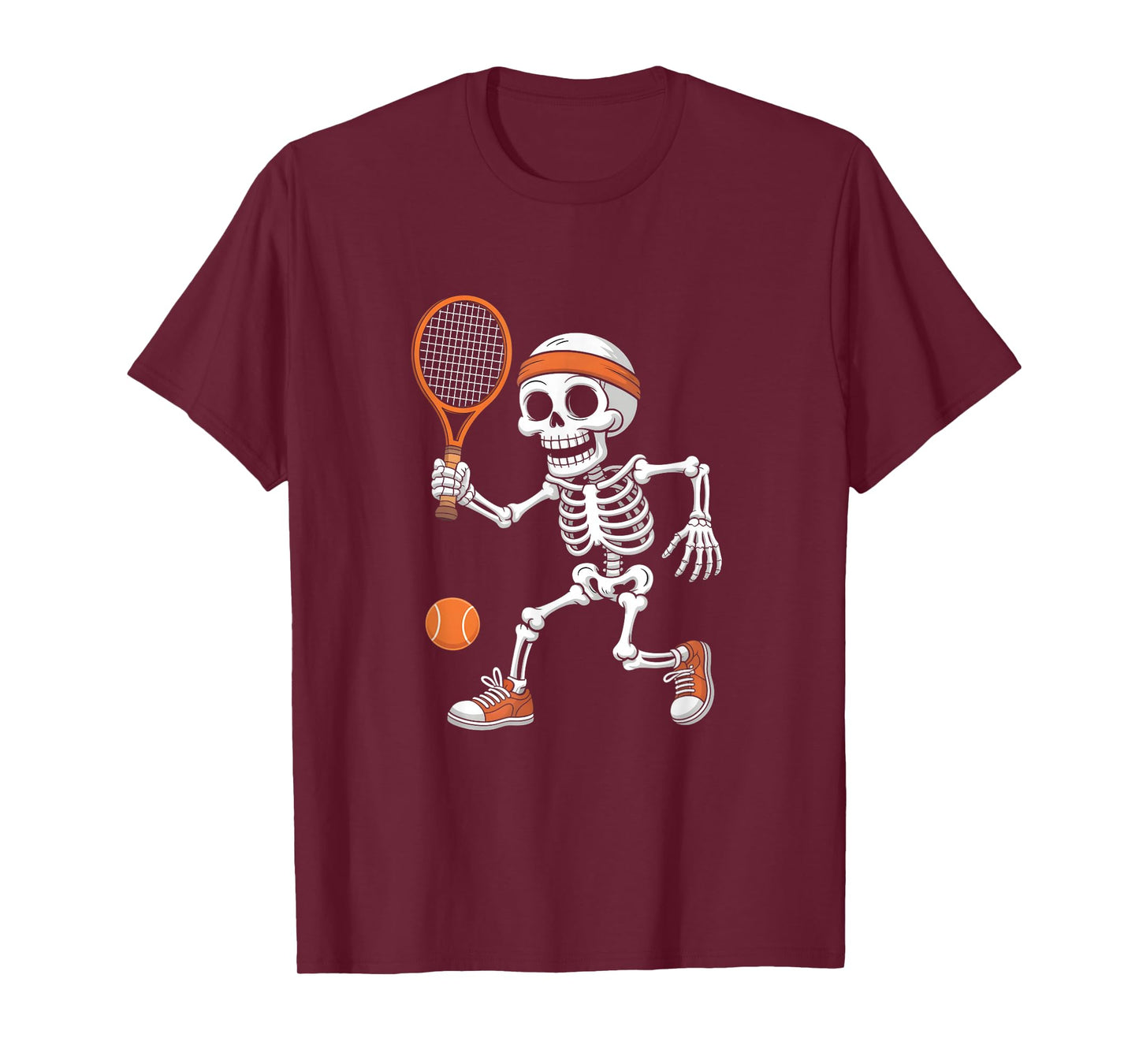 Skeleton Tennis Player Halloween T-Shirt