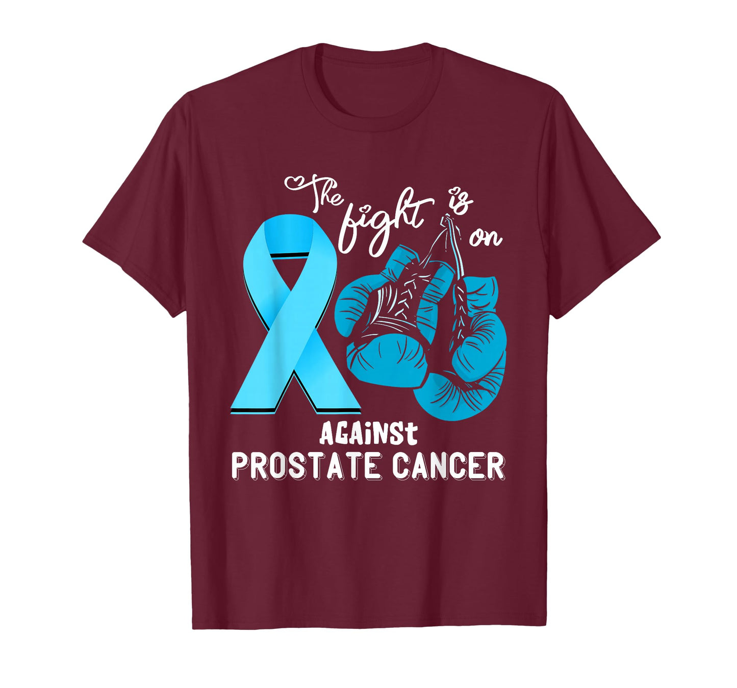 Fight Support Prostate Cancer Warrior Prostate Cancer Awareness T-Shirt - Black, Small, Unisex, Short Sleeve, Regular Fit, 100% Cotton