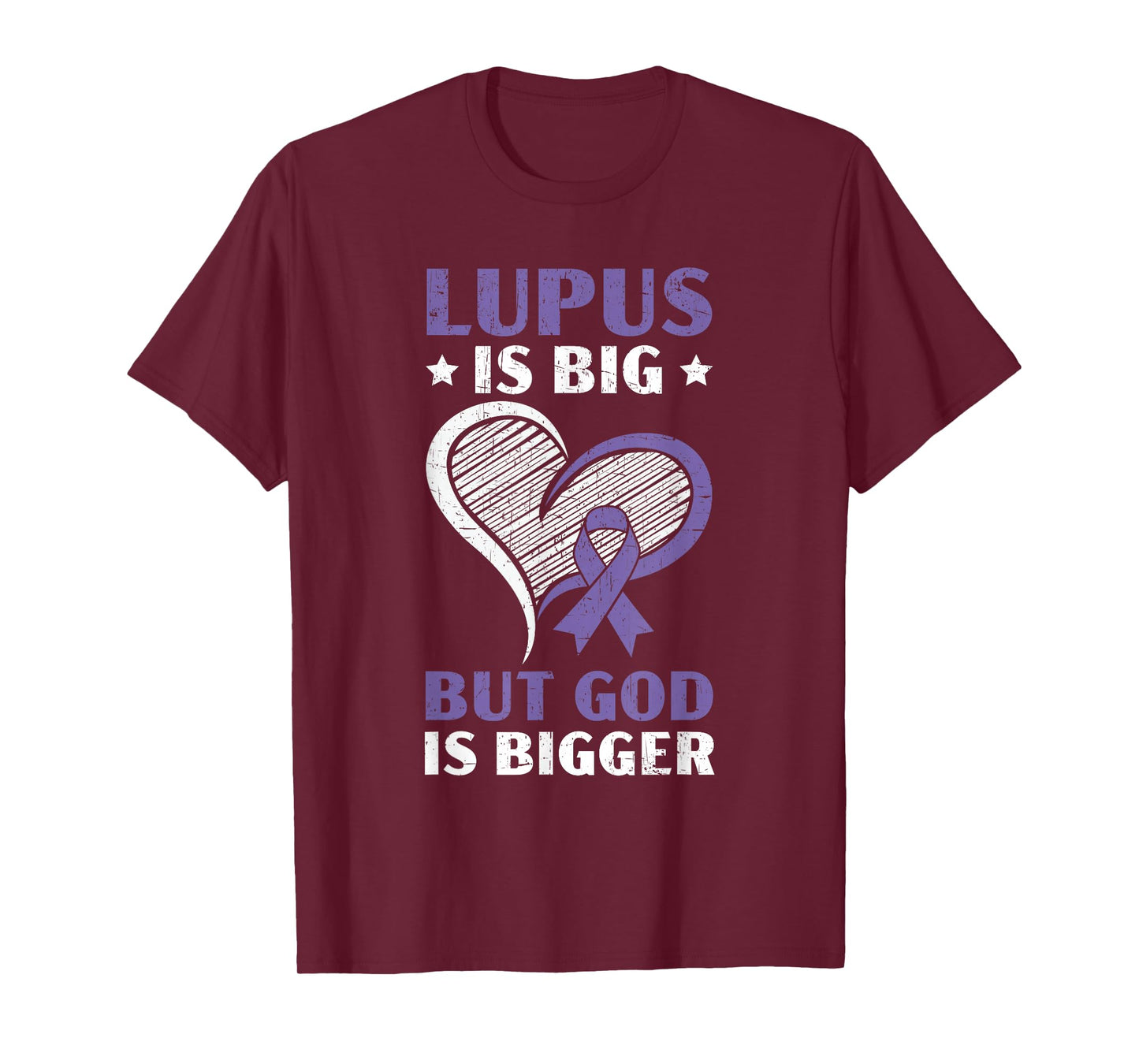 Lupus Awareness Purple Ribbon SLE Autoimmune Disease T-Shirt