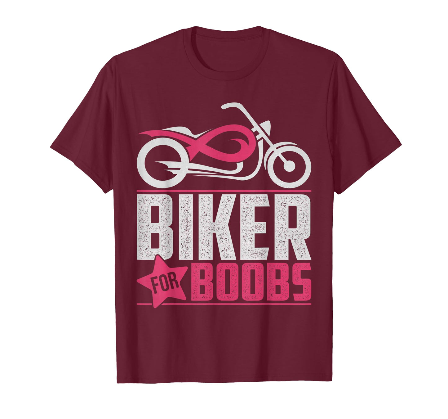 Biker For Boobs Against Breast Cancer Motorcycle T-Shirt