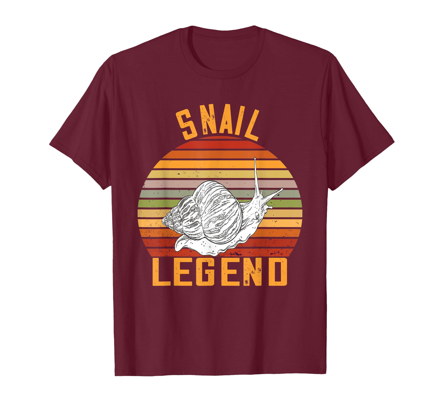 Retro Snail Legend Snails Lover Mollusk Snail Shell T-Shirt