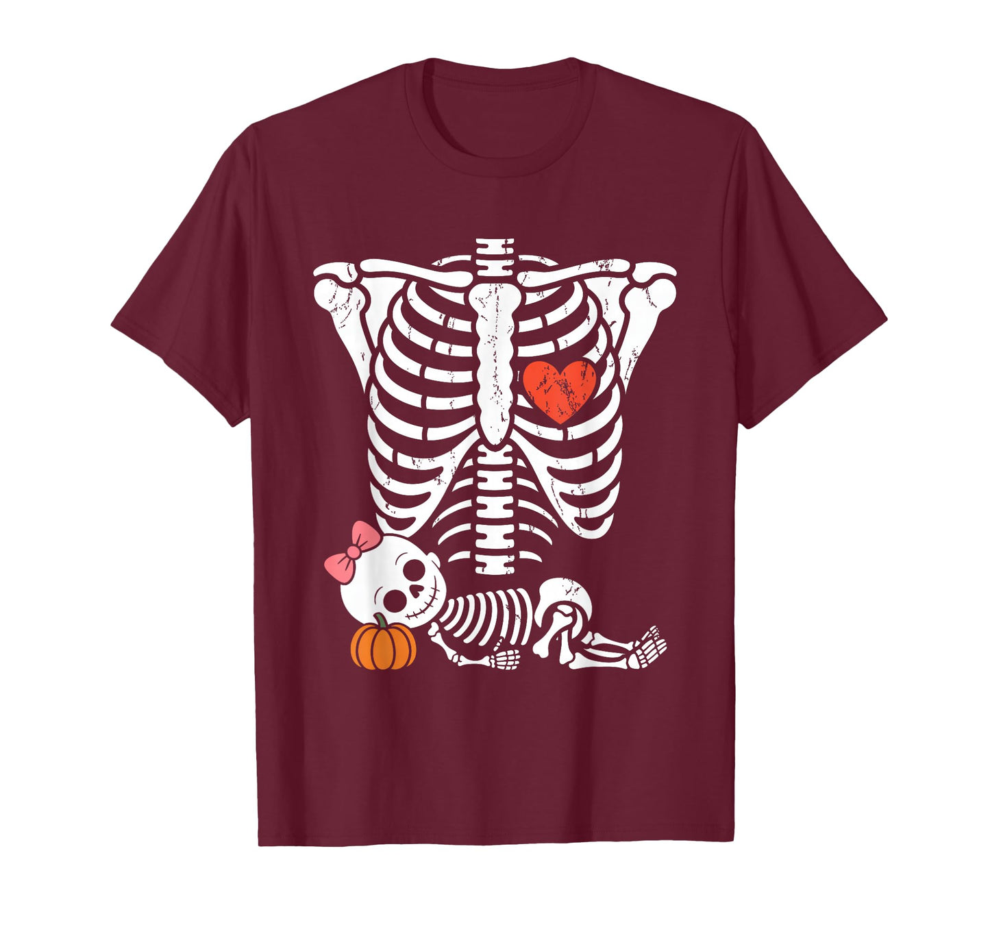 Baby Shower Skeleton Halloween Pregnancy Annoucement Girls T-Shirt