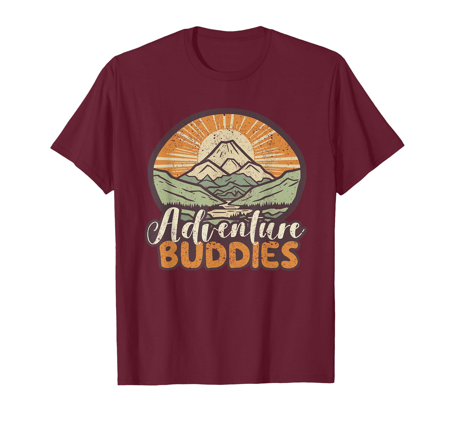 Adventure Buddies Couples Funny Hiking Adventure Mountains T-Shirt