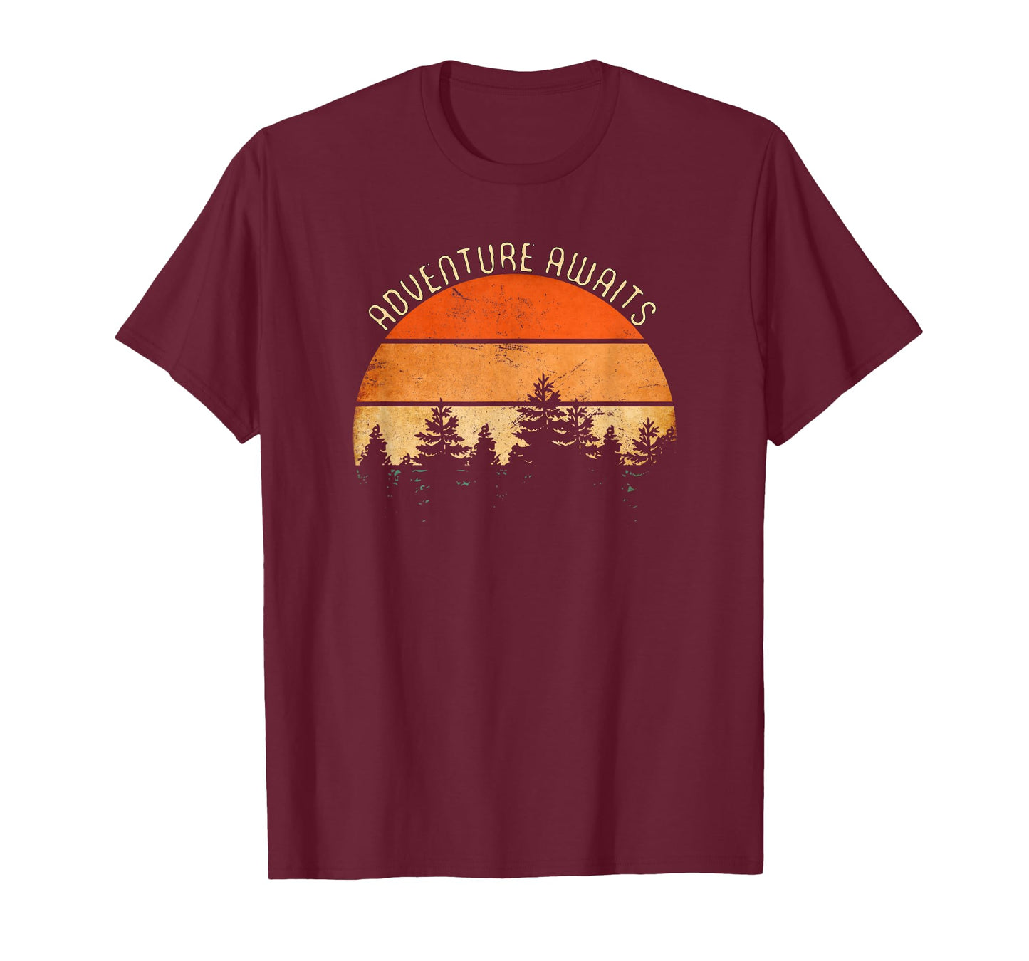 Adventure Awaits, Retro Hiking T-Shirt