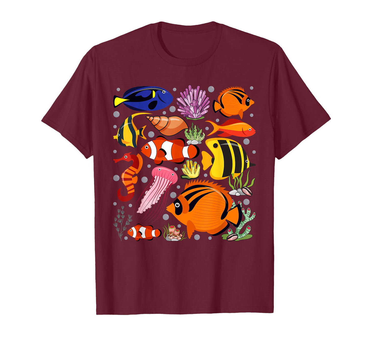 Cute Sea Animal Oceans Clownfish Aquarium Toddler Boy Girl T-Shirt