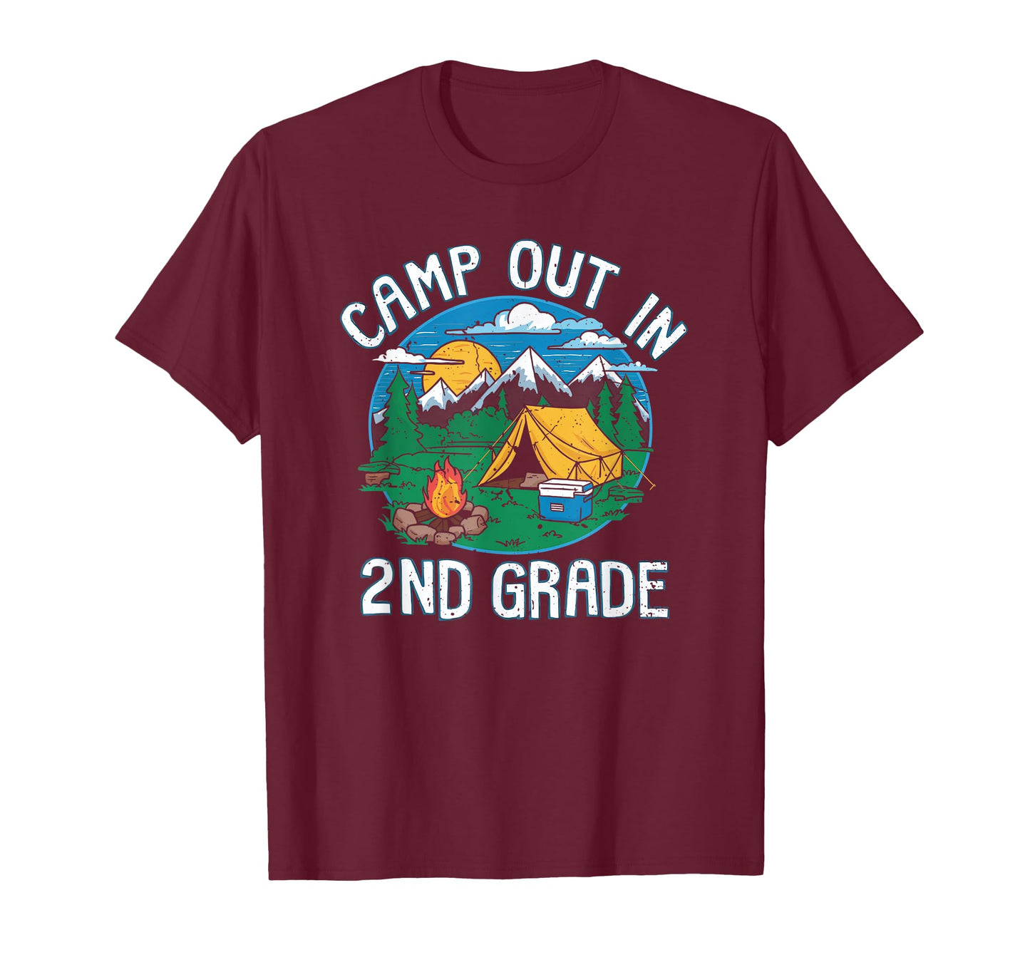 Camp out In 2nd Grade Funny Camping Lovers Back to School T-Shirt
