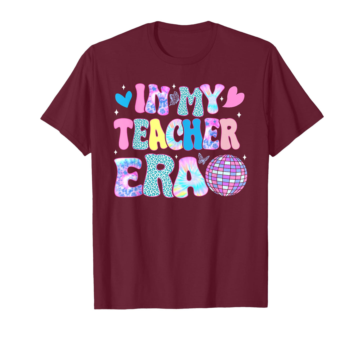Tie Dye Leopard Print Disco In My Teacher Era T-Shirt