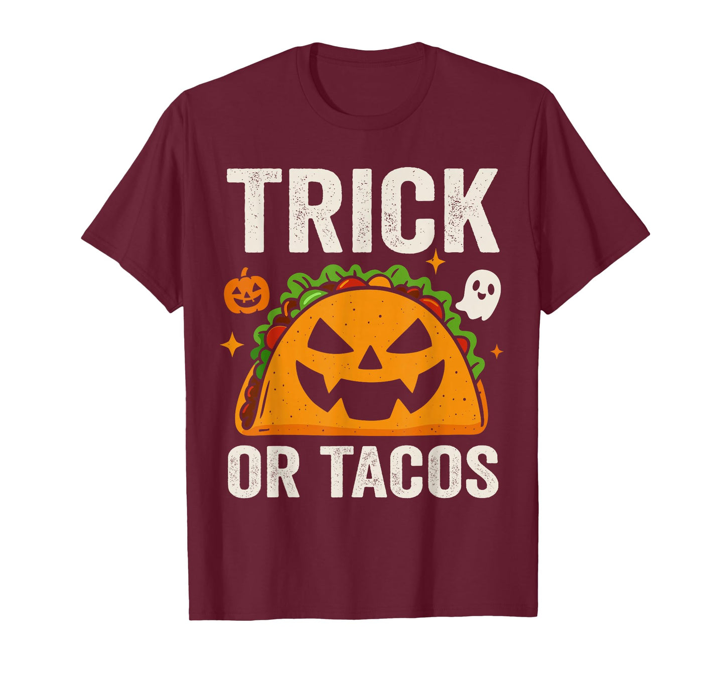 Halloween Kids Taco Costume Adult, Spooky Trick or Tacos T-Shirt