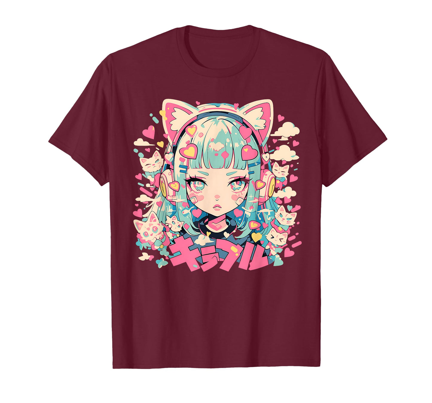 Anime Waifu Cute Anime manga Cat Girl Sweet Retro Japan T-Shirt