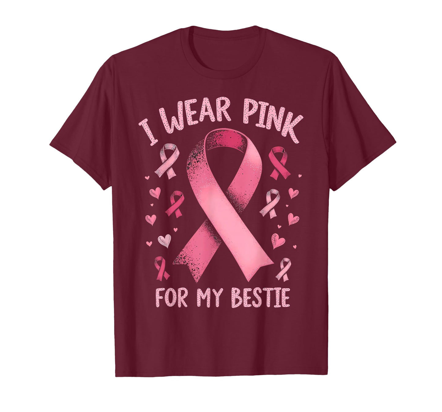 I Wear Pink for My Bestie Cancer Awareness T-Shirt
