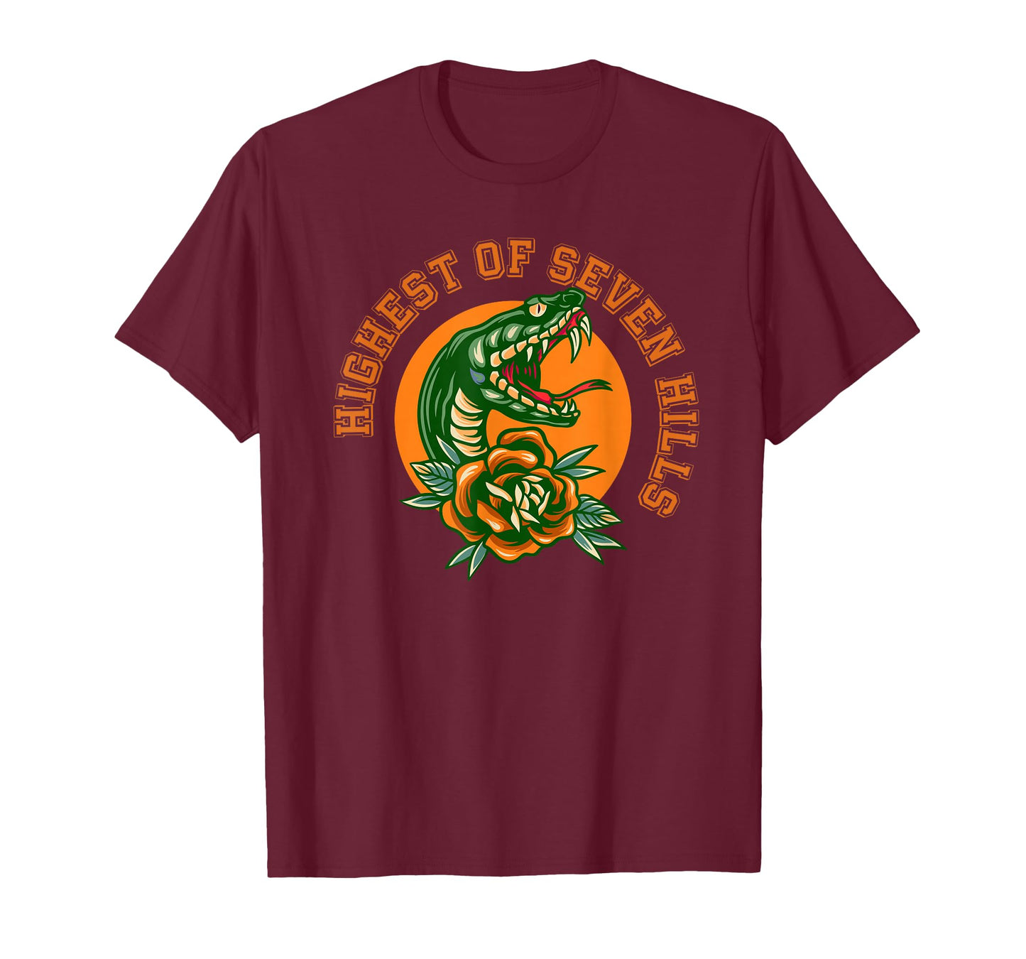Highest of Seven Hills Rattler and Rose T-Shirt