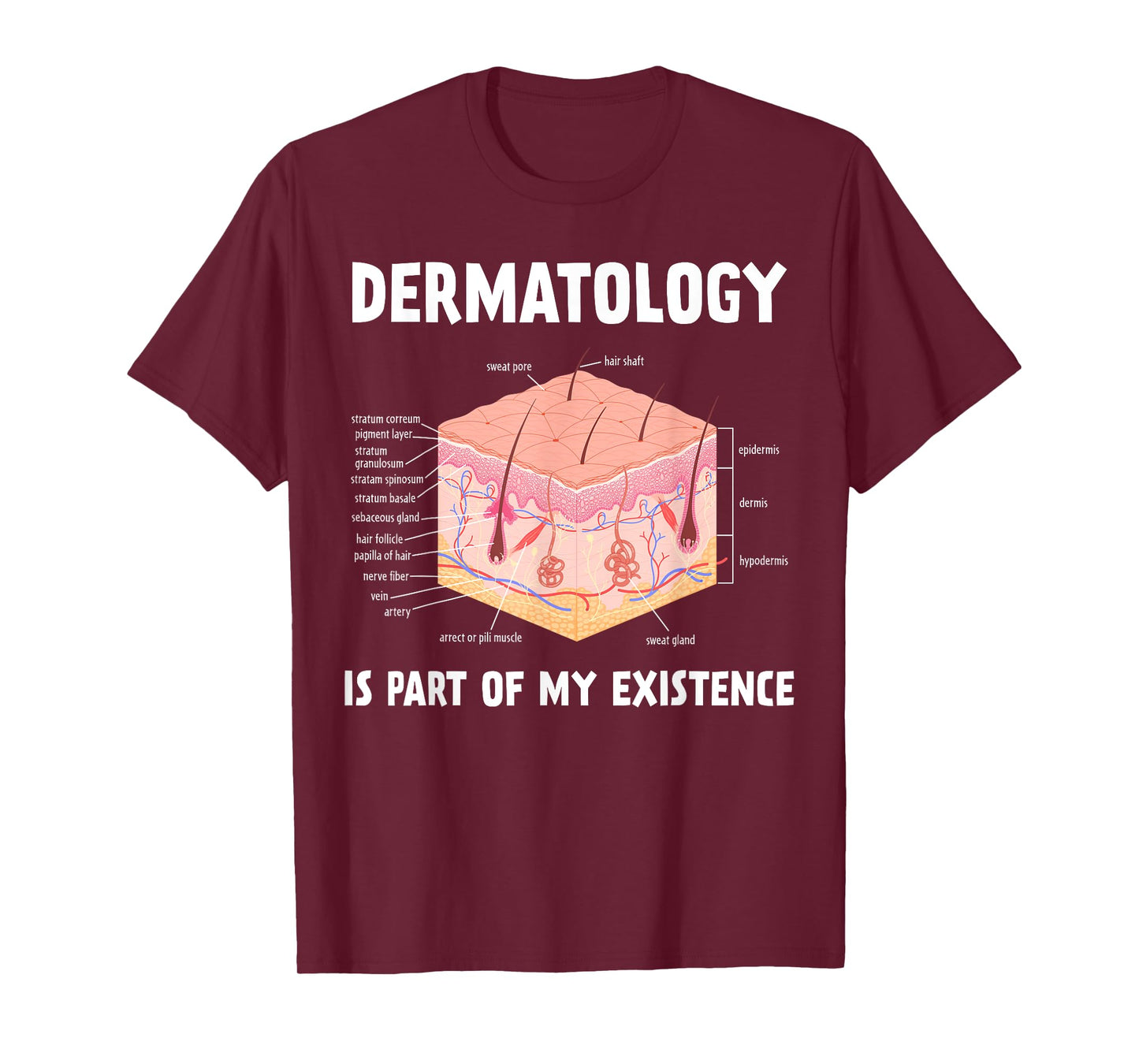 Dermatology Is Part Of My Existence Skin Anatomy T-Shirt