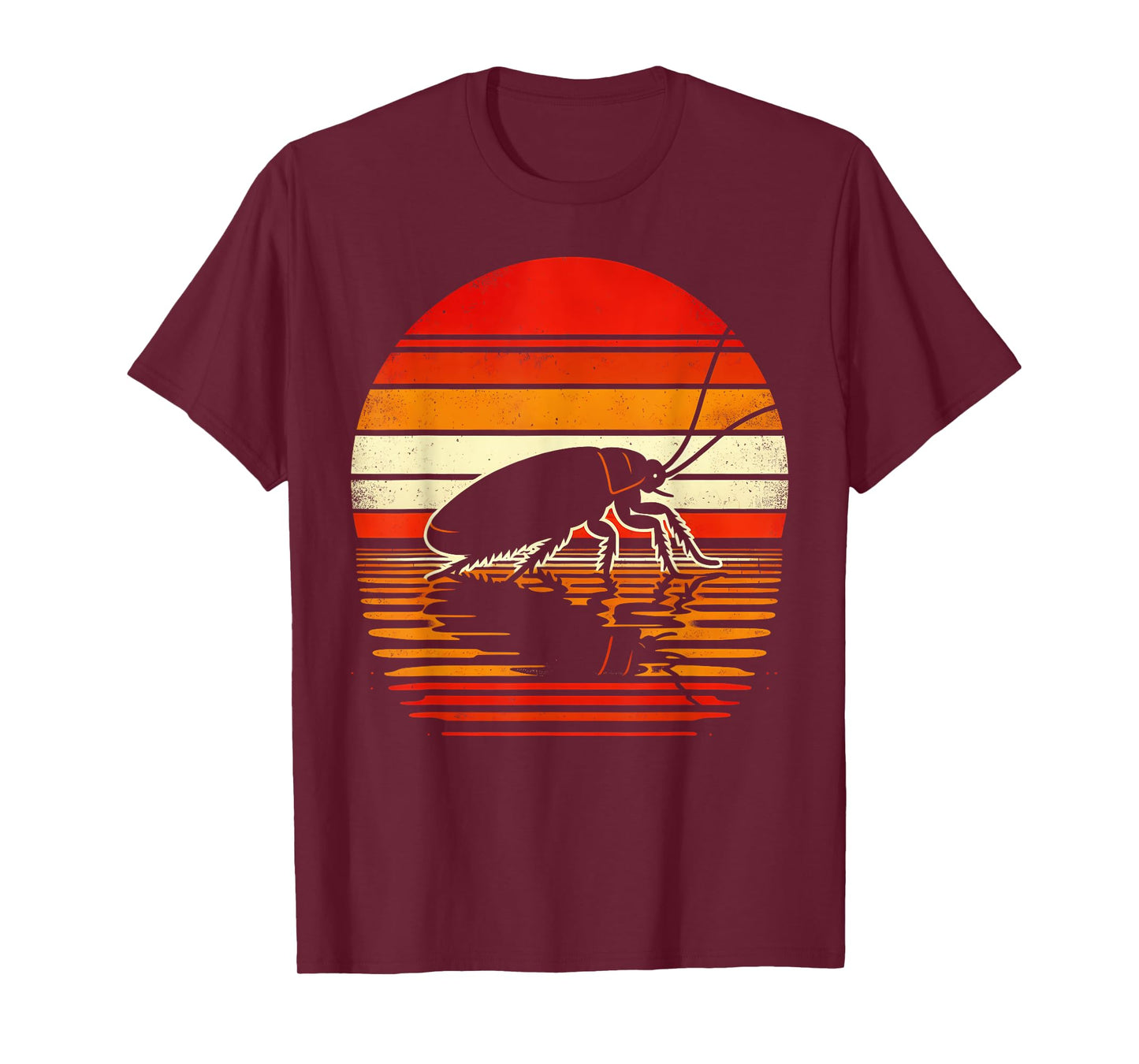Cockroach Sunset Retro Style Safari Vintage 70s Insects T-Shirt