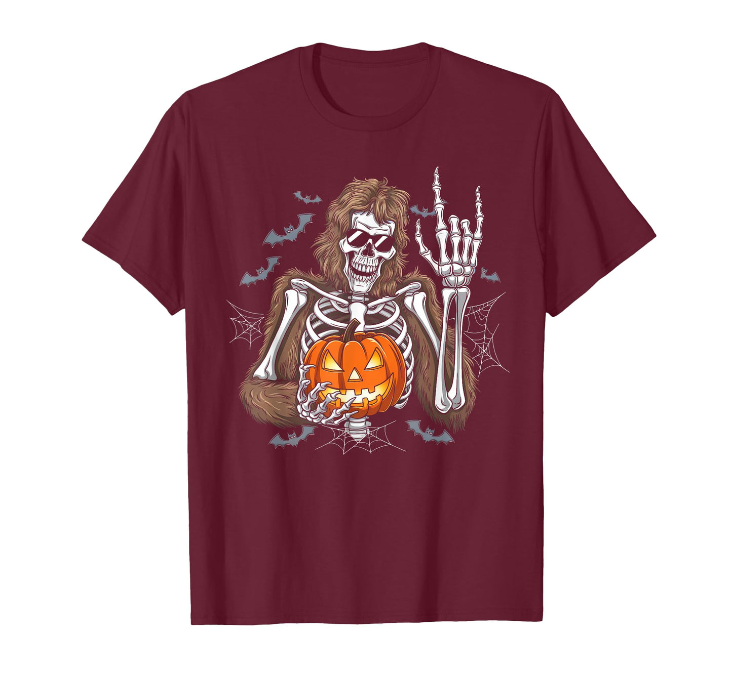 Spooky Bigfoot Jack O Lantern Skeleton Halloween Funny Men T-Shirt