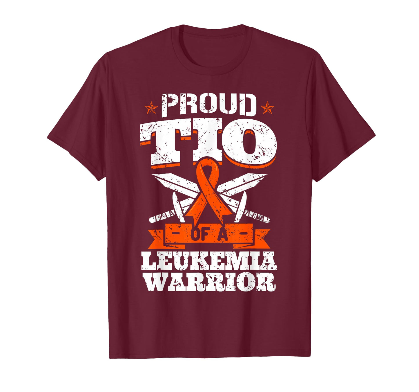 Proud Tio Of A Leukemia Warrior Uncle Awareness Blood Cancer T-Shirt