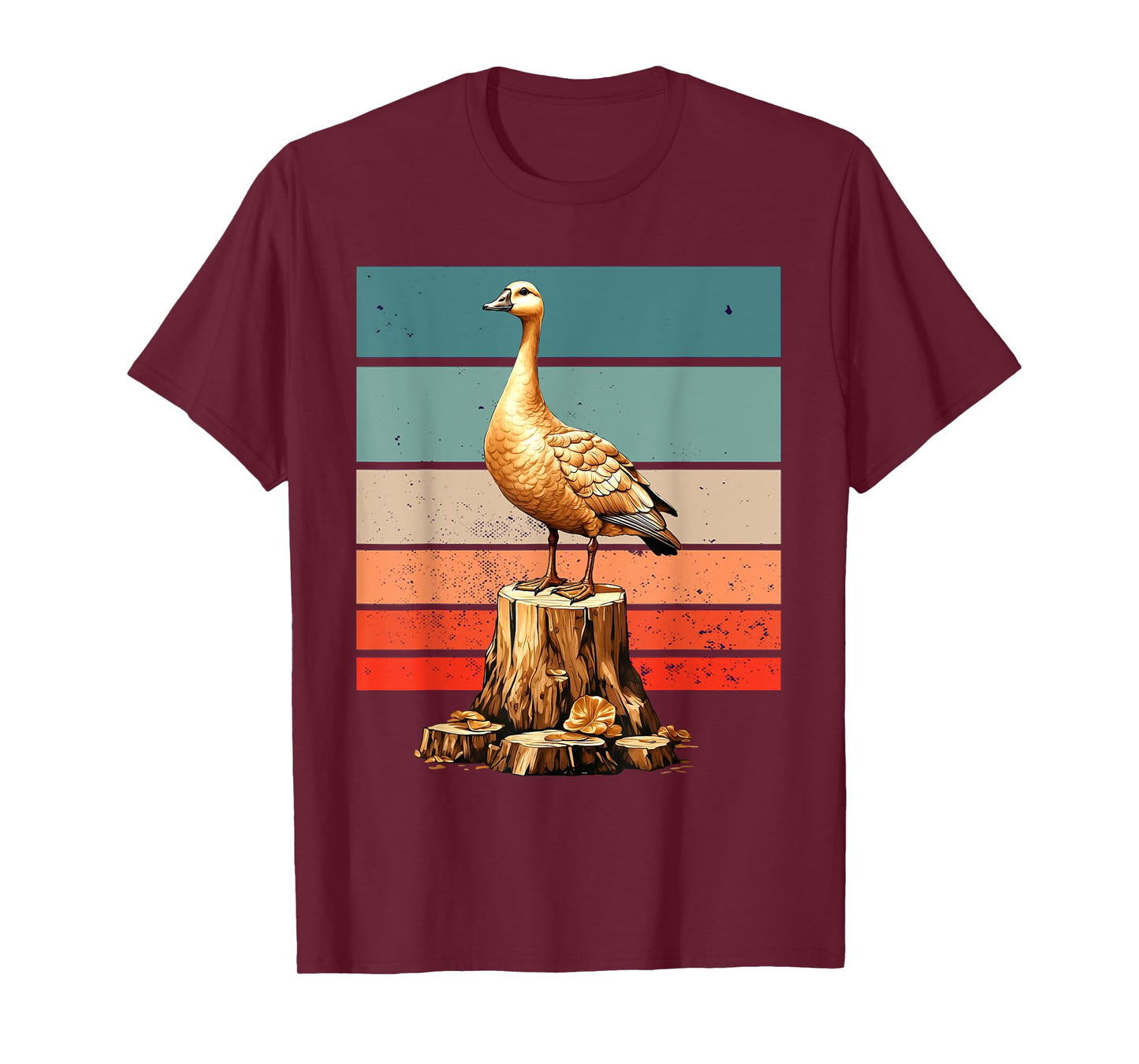 Goose golden majestic realistic tree stump nature Bird T-Shirt