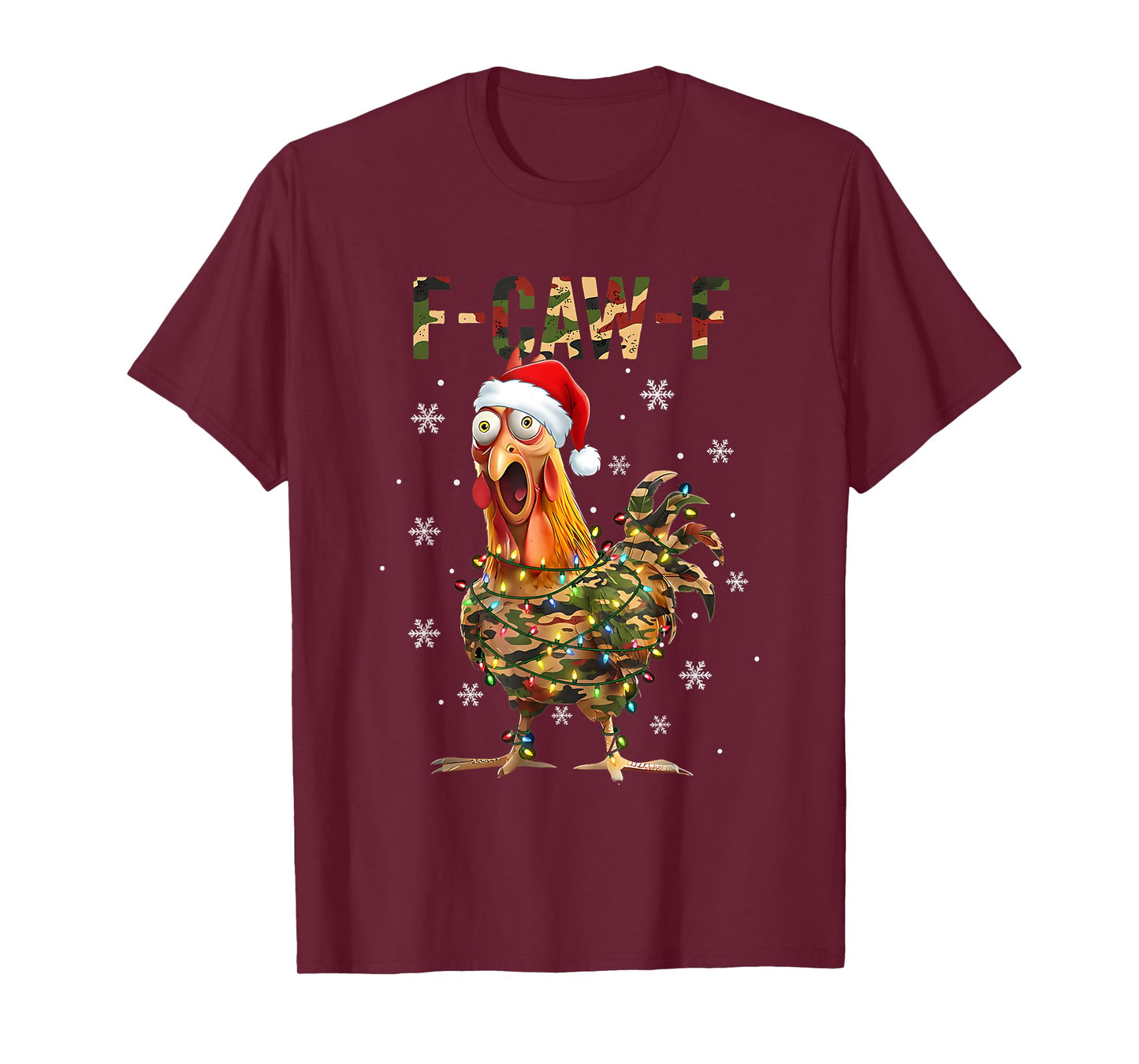 F-CAW-F Chicken Camouflage Camo Quote Rooster Meme T-Shirt