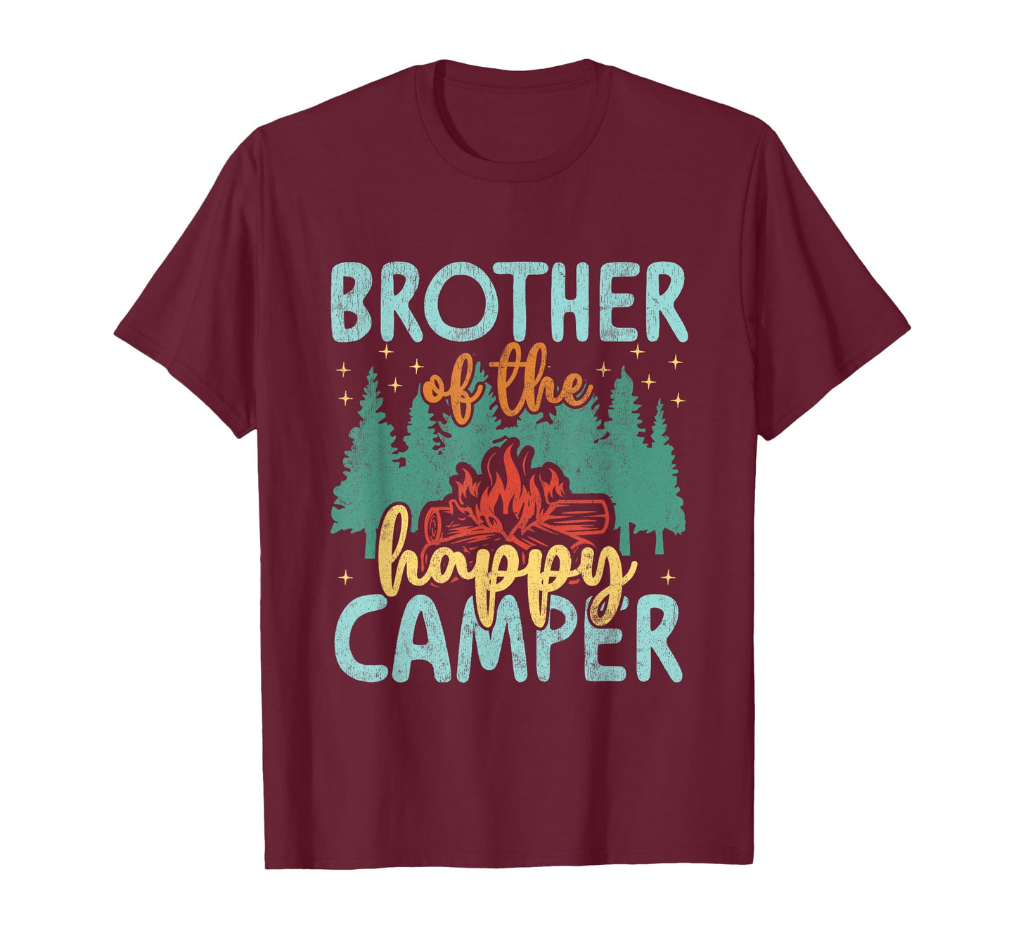 Brother of Happy Camper 1st Birthday Party Retro Brother T-Shirt