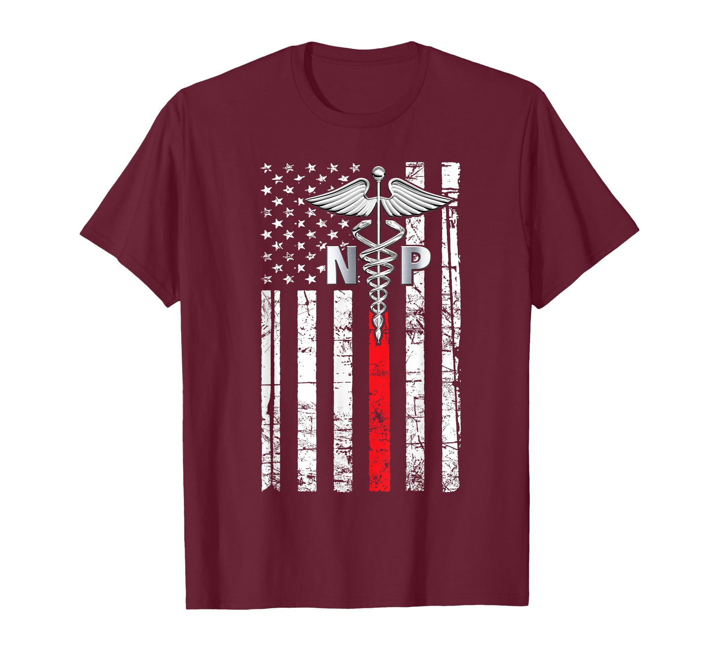 Nurse 365 NP Nurse Practitioner US Flag T-Shirt