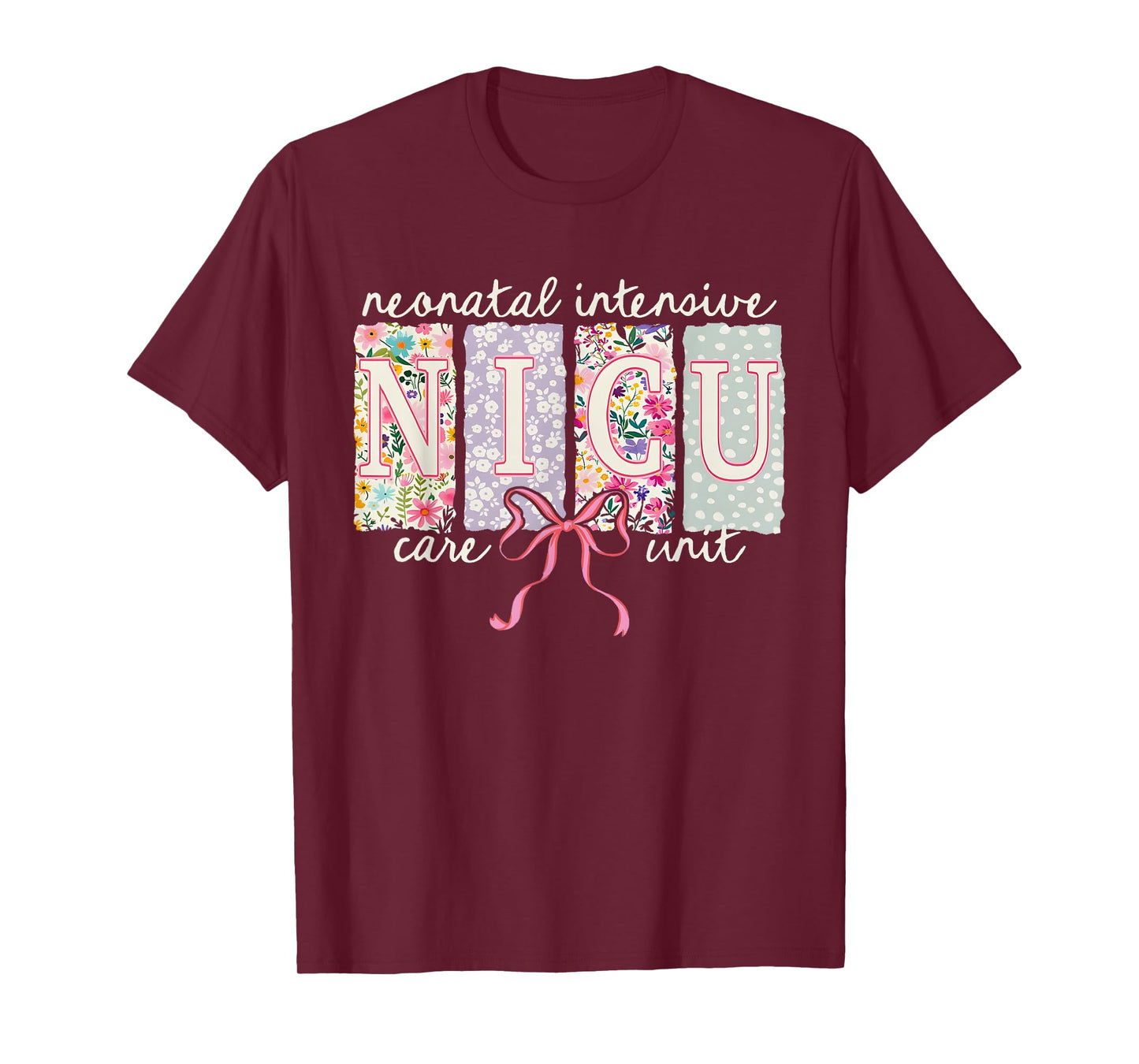 NICU Nurse Floral Nurse Neonatal Intensive Care Unit T-Shirt
