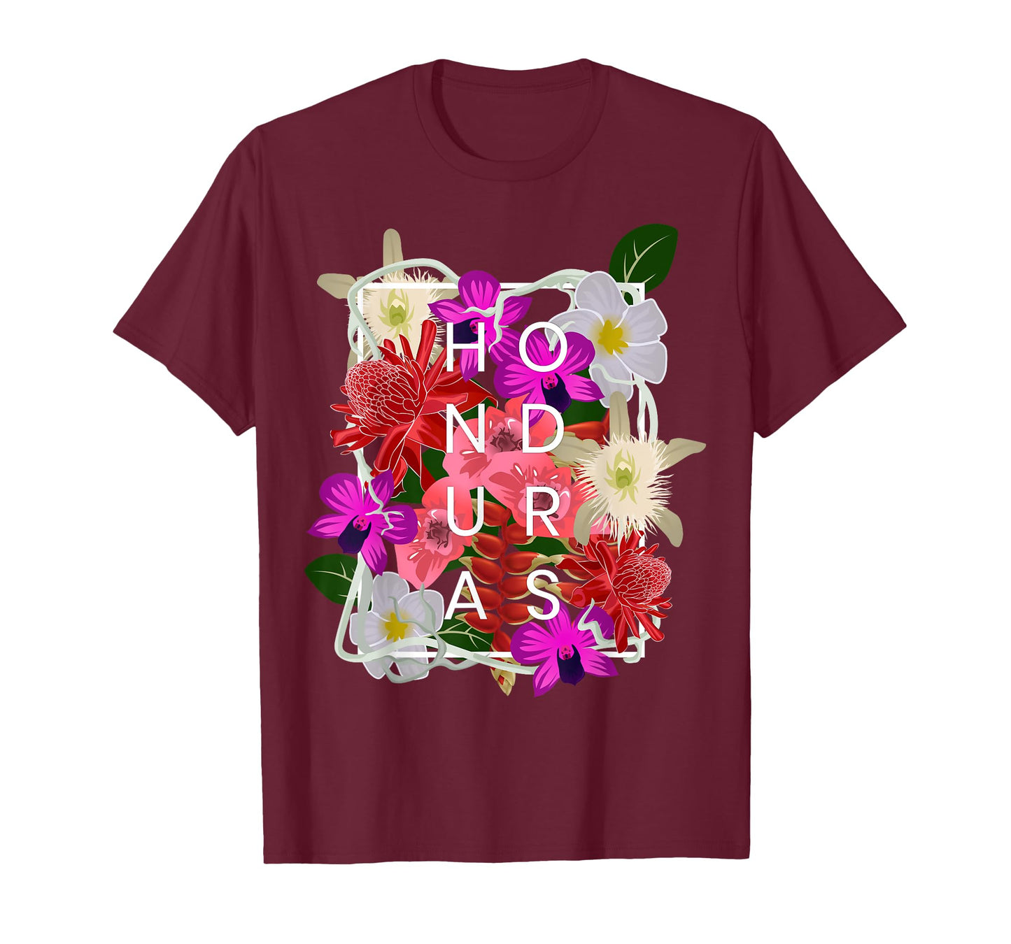 Flowers of Honduras Word Art - Honduran Pride T-Shirt