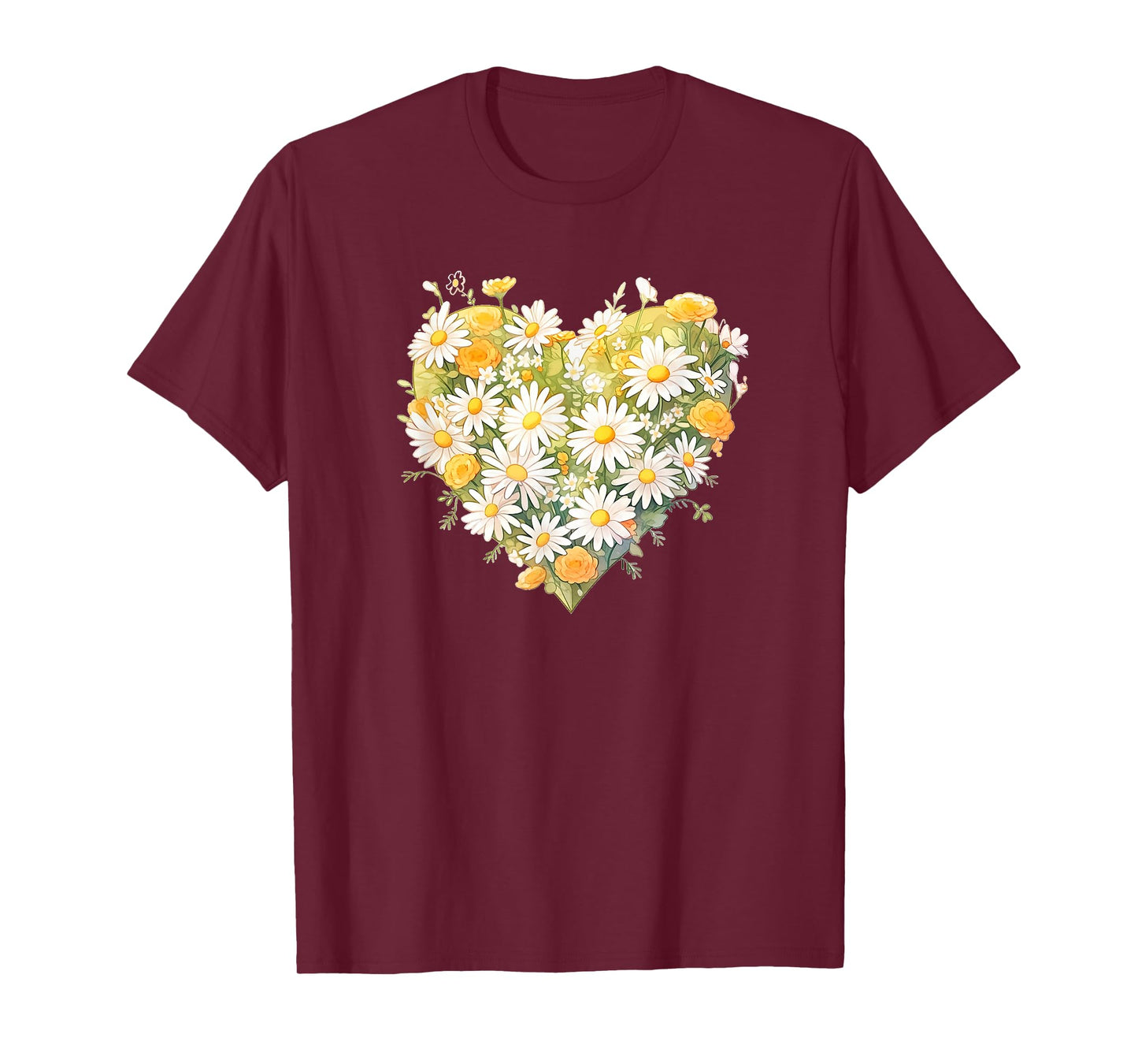 Daisy, Heart, Love, Flower, Fashion, Valentine's Day T-Shirt