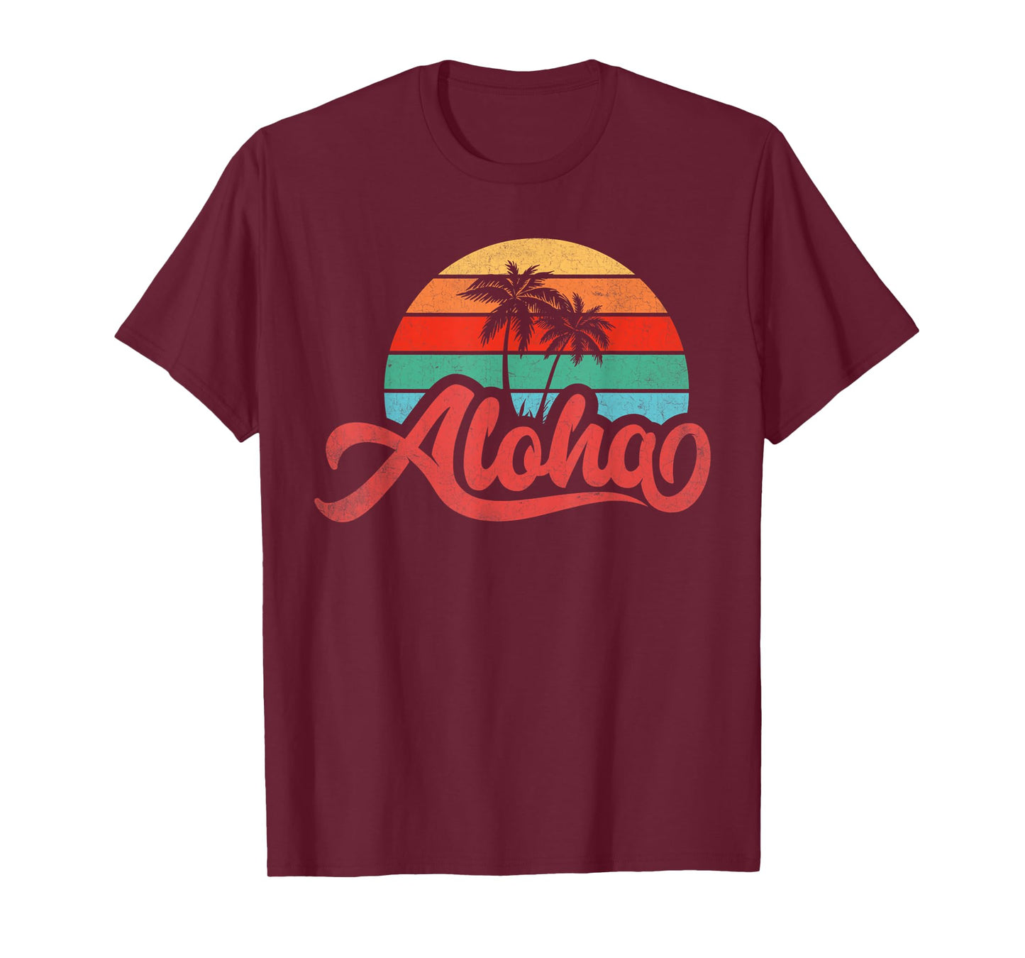 Aloha Hawaii Hawaiian Island Palm Beach Surfboard Vacation T-Shirt for Men Women Girls Kids