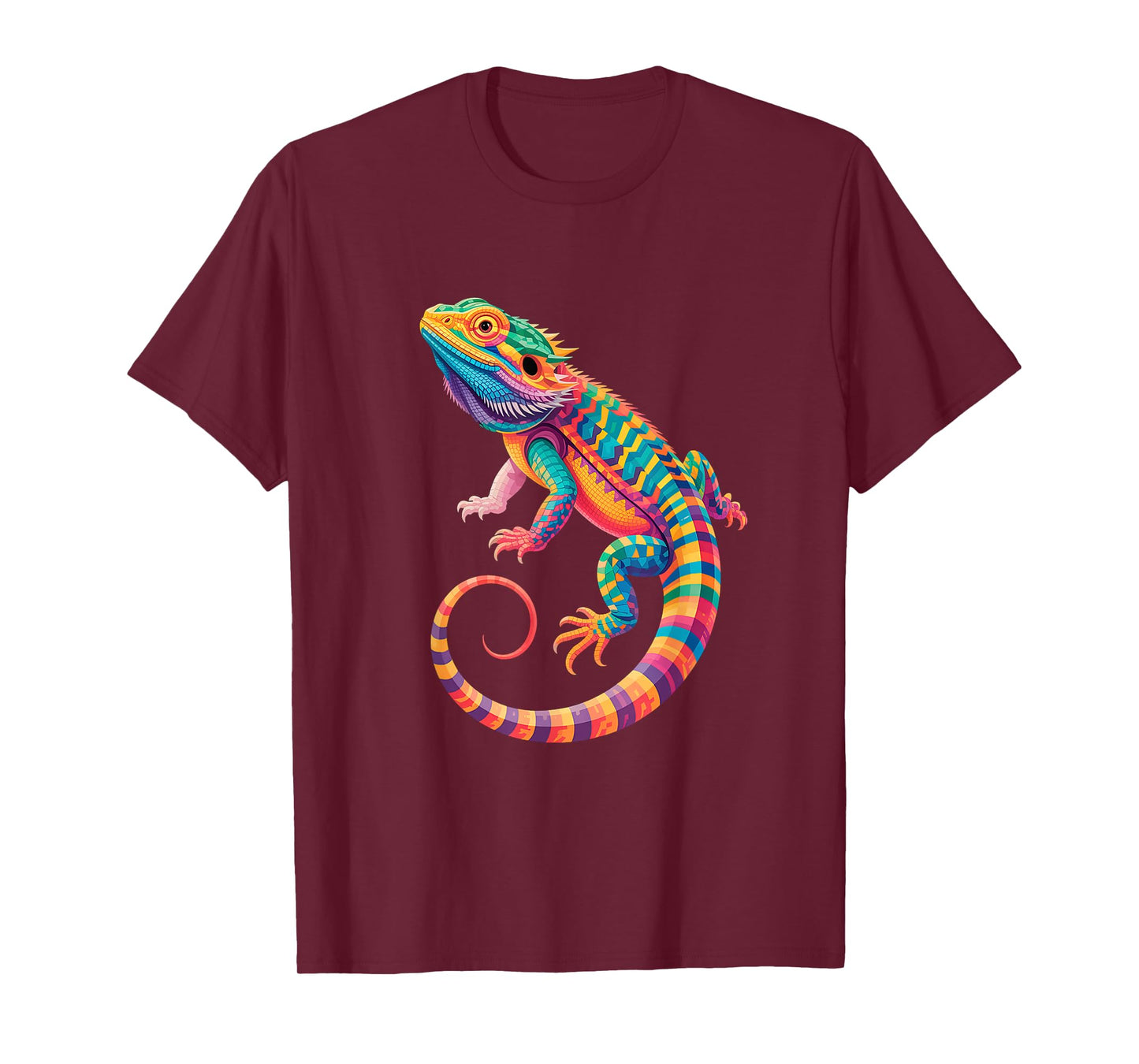 Geometric Bearded Dragon Art Visionary Spirit Lizard Totem T-Shirt