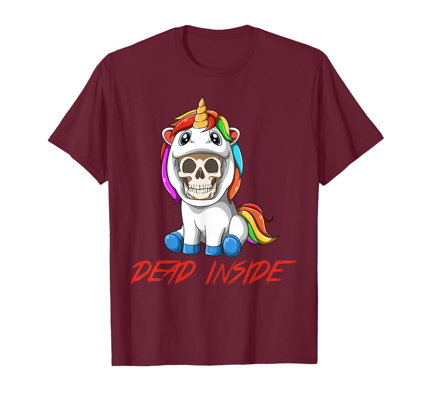 Skeleton in Unicorn Outfit - Sarcastic Unicorn T-Shirt