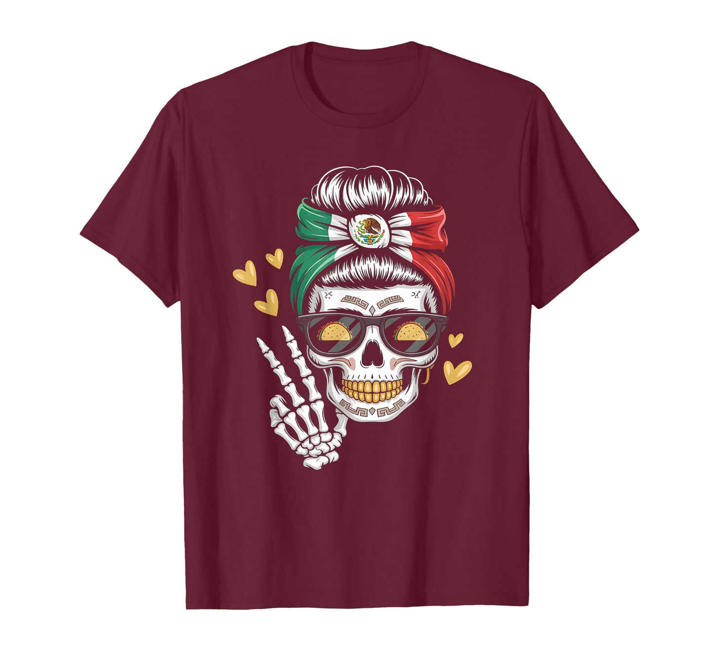 Skeleton Women Mexico Cinco De Mayo Mexican Independence Day T-Shirt