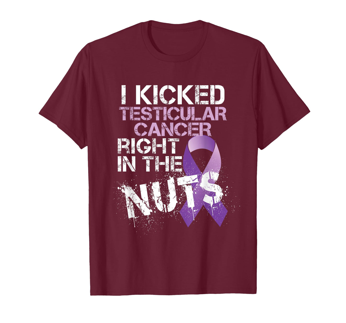 Testicular Cancer Awareness Survivor Kicked In The Nuts Ball T-Shirt