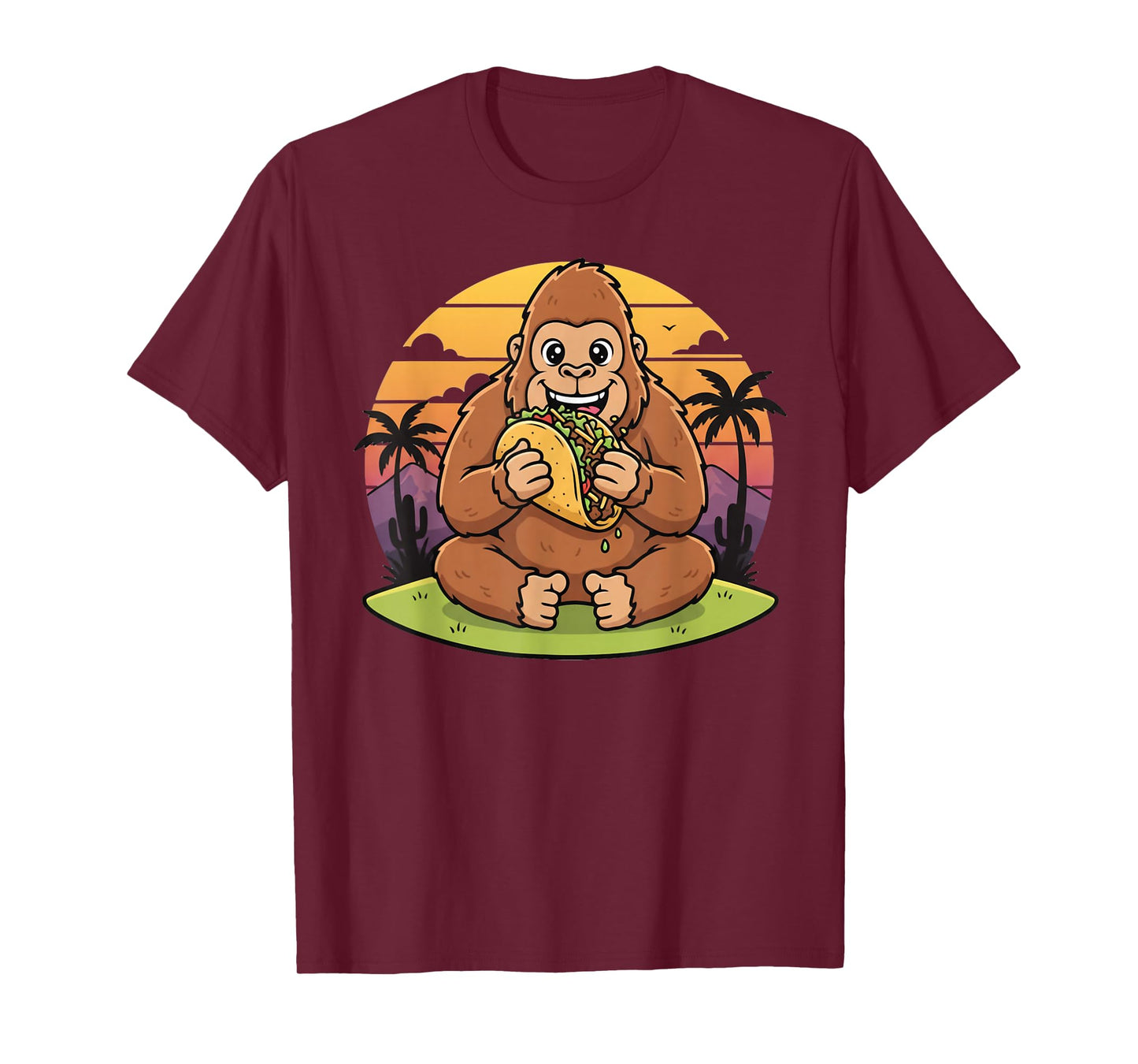 Taco Lover Bigfoot Vintage Design Gift for Men Women Kids T-Shirt