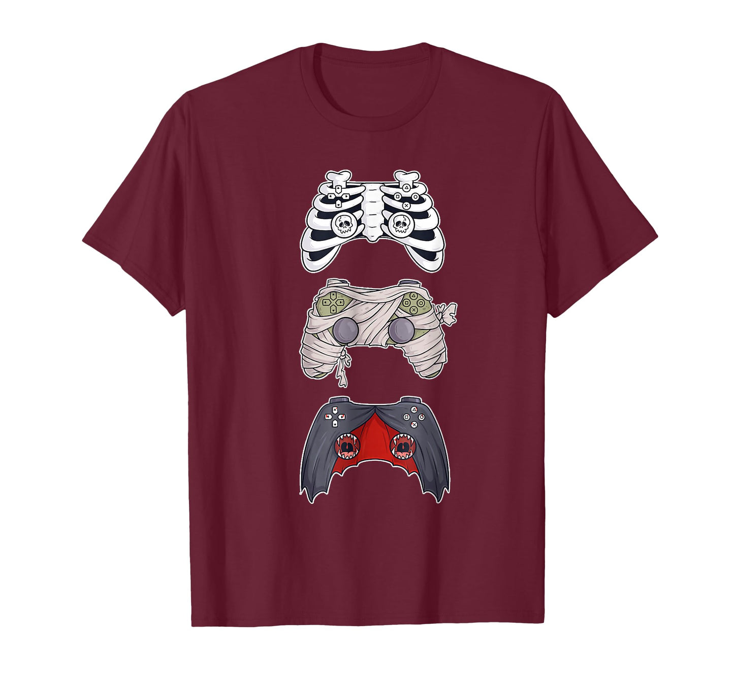 Halloween Skeleton Zombie Gaming Controllers Mummy. T-Shirt