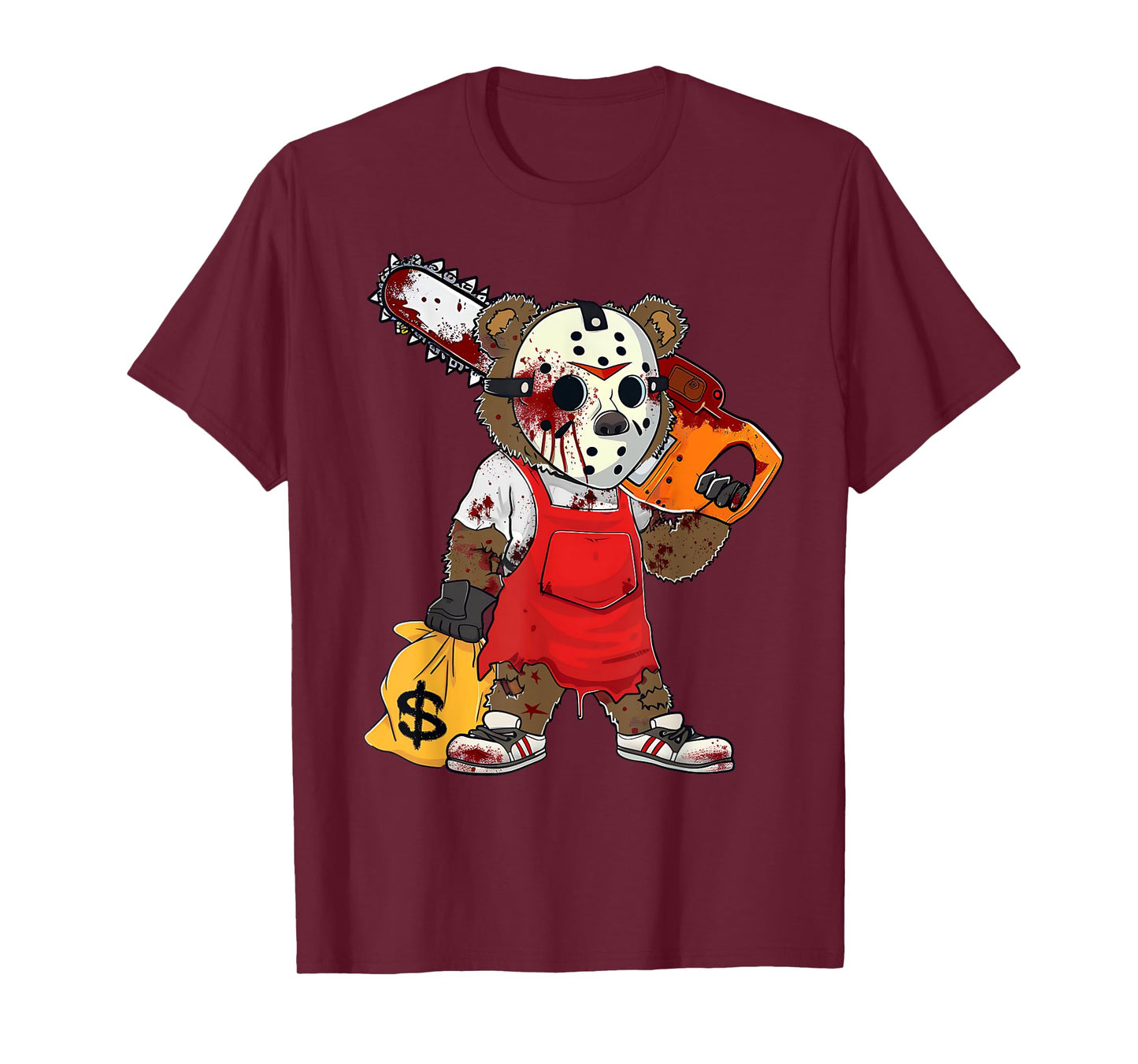 Scary Halloween Costume Hip Hop Lover Teddy Bear Horror T-Shirt