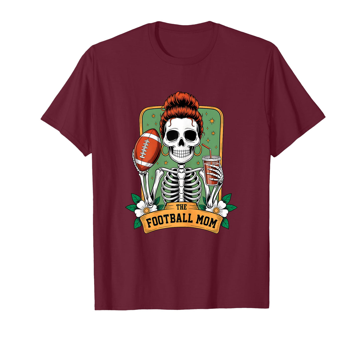 The Football Mom Tarot Card Skeleton Game Day Proud Moms T-Shirt