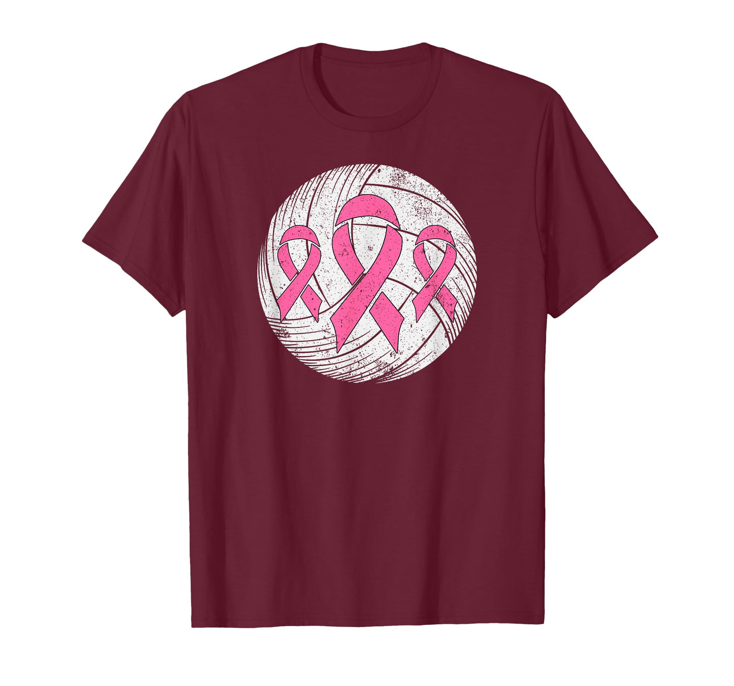 Volleyball Player Pink Ribbon Breast Cancer Awareness T-Shirt