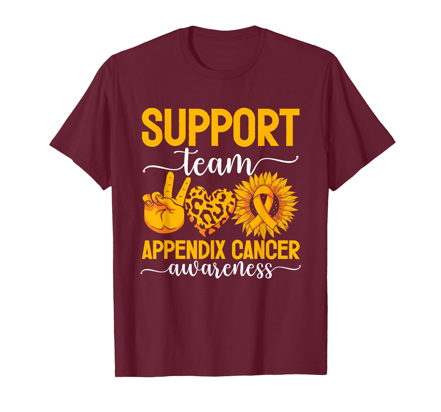 Support Team Appendix Cancer Awareness T-Shirt