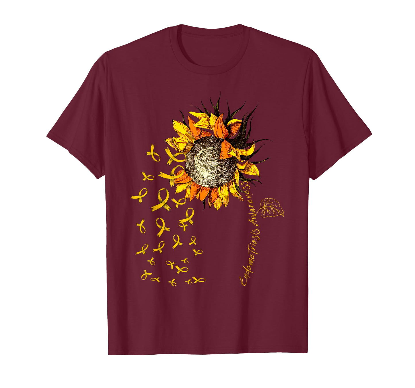 ENDOMETRIOSIS Awareness Sunflower T-shirt T-Shirt